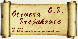 Olivera Krejaković vizit kartica